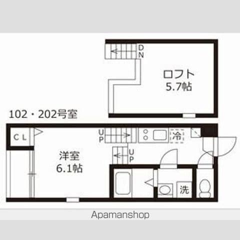 ハーモニーテラス鶴田Ⅱ(1K/1階)の間取り写真