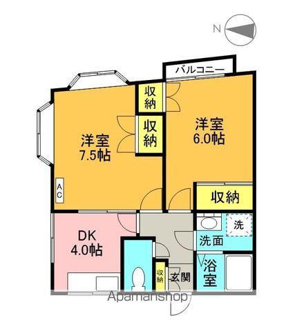 アンジュール関宿(2K/2階)の間取り写真