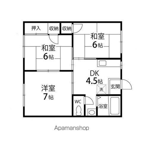 フレグランス南中山C棟(3K/2階)の間取り写真