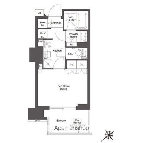 コンフォリア新中野(1K/9階)の間取り写真
