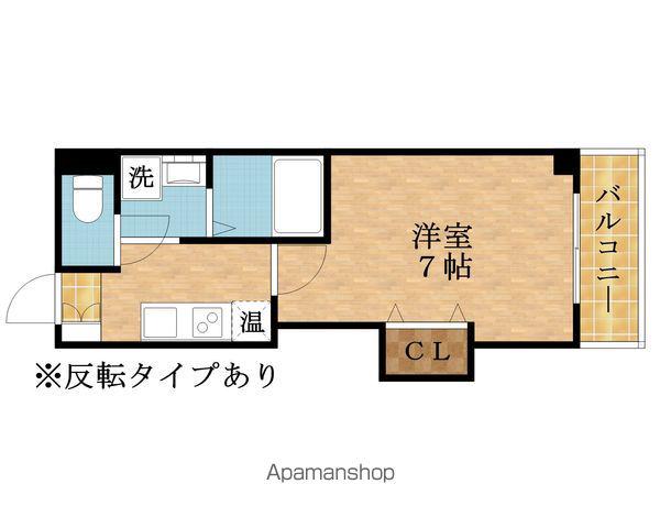 みおつくし城北(1K/1階)の間取り写真