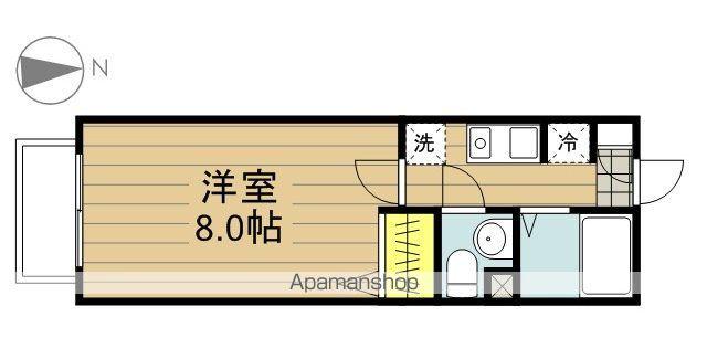 アンソレイユ(1K/2階)の間取り写真