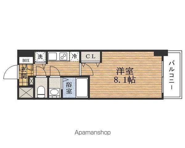 SAMETY阿波座ベルシア(1K/7階)の間取り写真