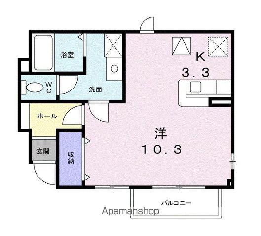 アルカンシェル庄内Ⅰ(ワンルーム/1階)の間取り写真