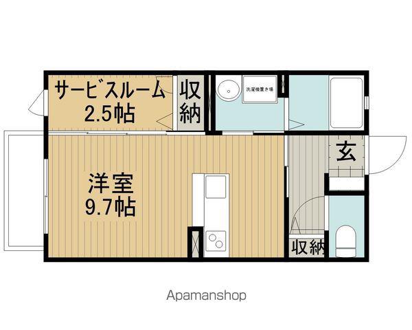 レトア高島E棟(ワンルーム/2階)の間取り写真