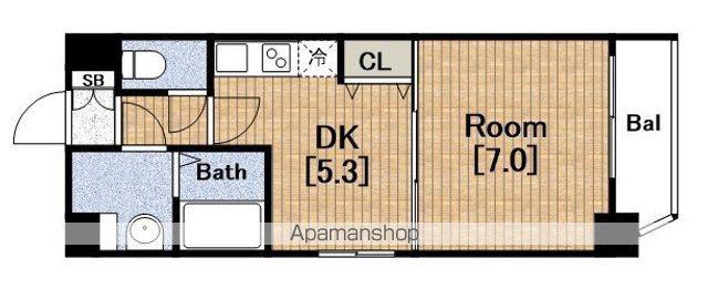 フロンティアタワー九条ⅠCITYSPIRE九条Ⅰ(1LDK/8階)の間取り写真