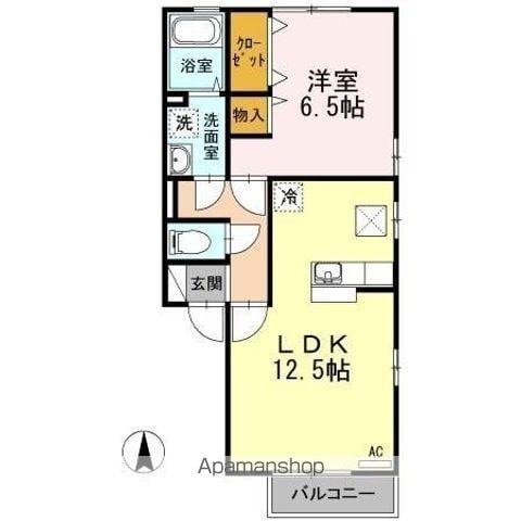 グランステージ(1LDK/1階)の間取り写真