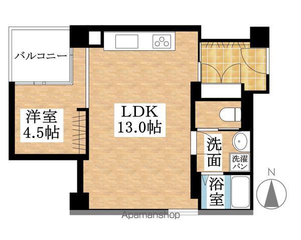 KUDO上小田井(1LDK/3階)の間取り写真