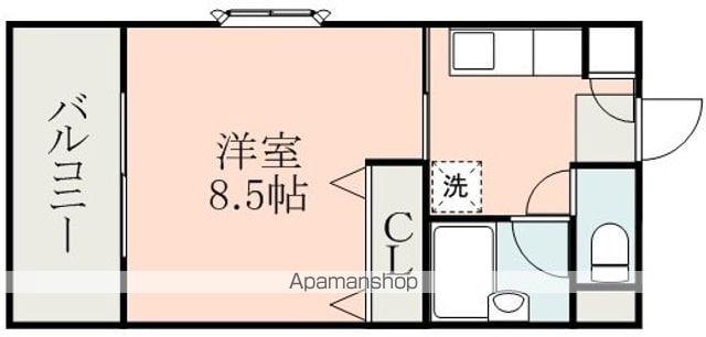 エスペランサ北熊本(1K/4階)の間取り写真