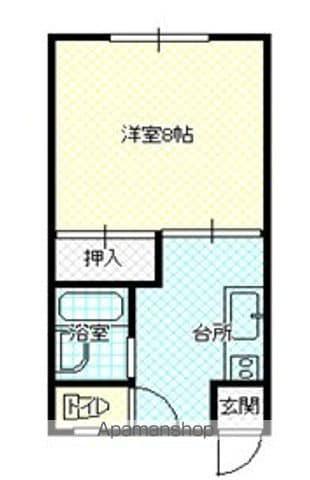 ジュネスまちや(1K/1階)の間取り写真