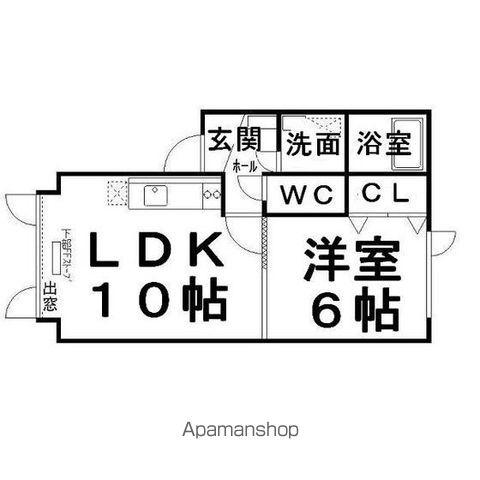 まほろば参番館(1LDK/2階)の間取り写真