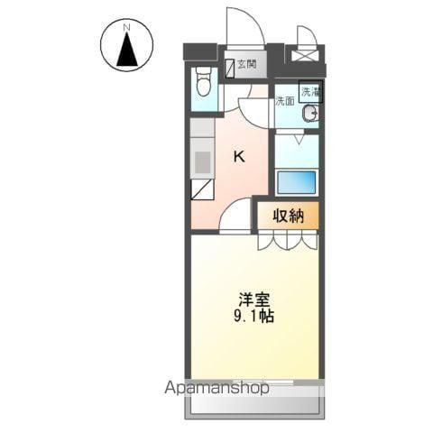 プレッソリーバY(1K/2階)の間取り写真