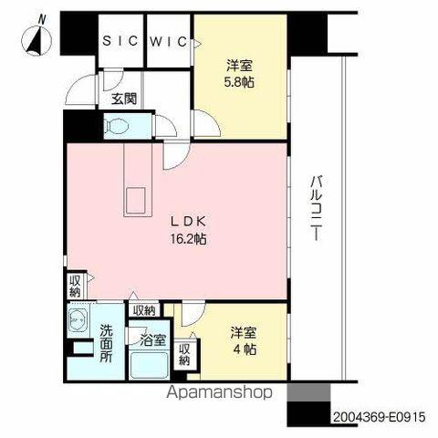 照葉クロススタイル(2LDK/9階)の間取り写真