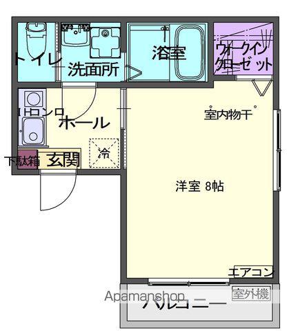 ルクソール北上(1K/3階)の間取り写真