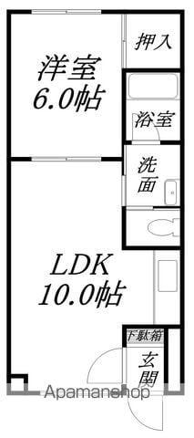 ピュアパレス栄町(1LDK/5階)の間取り写真