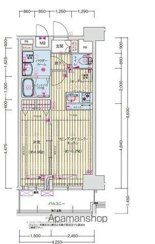 プレサンス上前津オレシア(1LDK/14階)の間取り写真