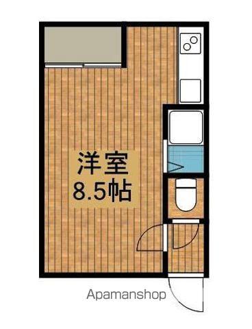 パブリックヴィラⅢ(ワンルーム/2階)の間取り写真