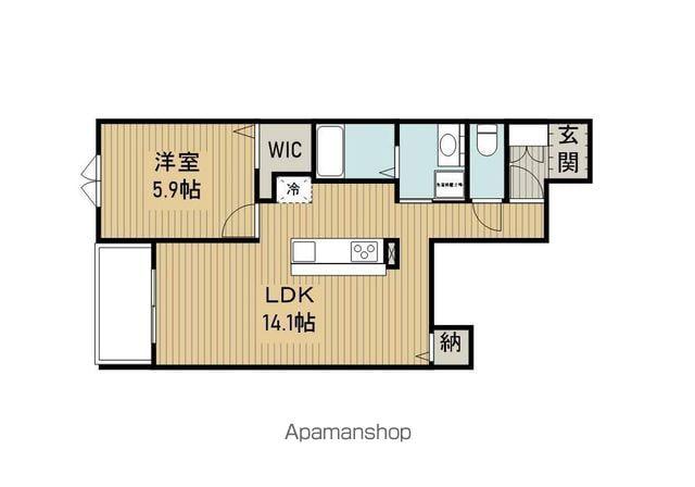 シュシュ・ドゥー(1LDK/1階)の間取り写真