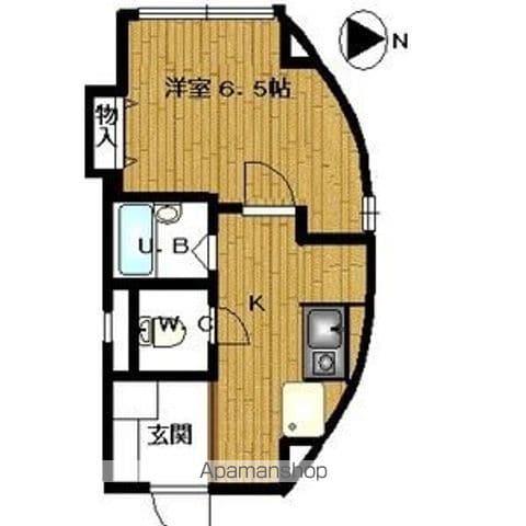 グランベール安田通(1K/4階)の間取り写真