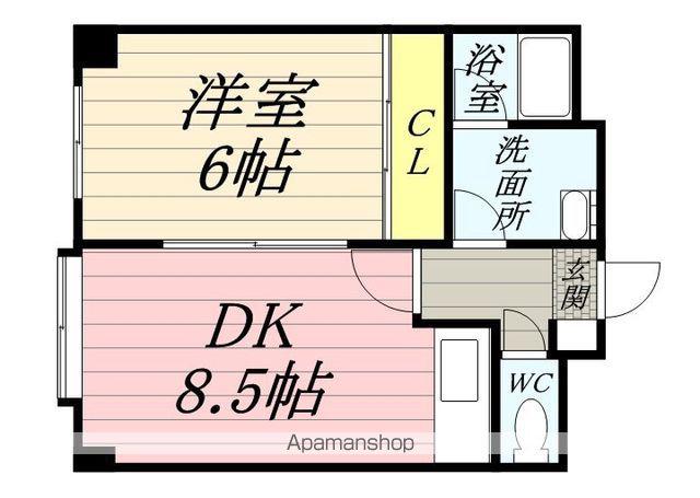 ALLEZ麻生 (1LDK/3階)の間取り写真
