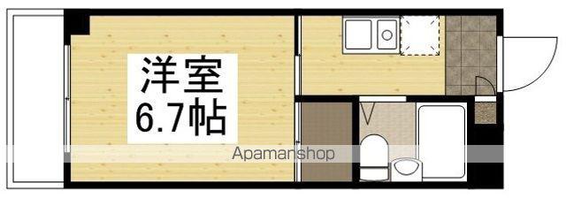アスティオン鹿田(1K/5階)の間取り写真