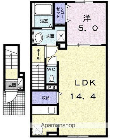 スパライ銀世Ⅵ(1LDK/2階)の間取り写真
