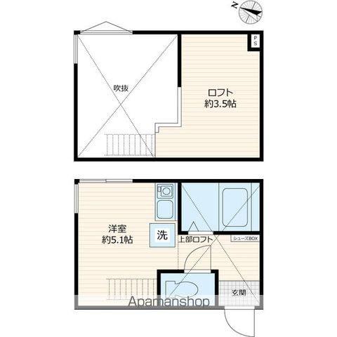 ヒルズ洋光台ⅡA棟(ワンルーム/1階)の間取り写真