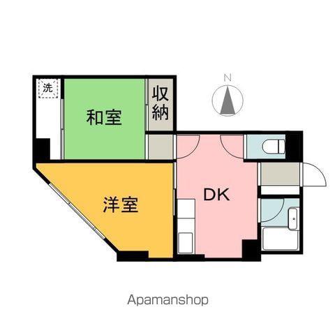 第一ビル(2DK/4階)の間取り写真