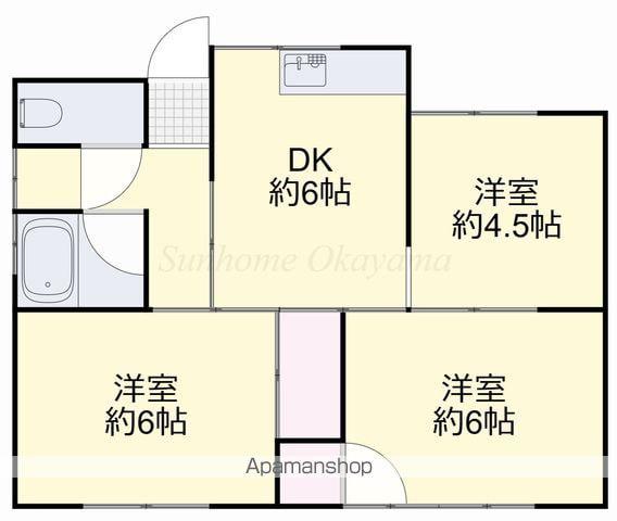 金岡東町(3DK/1階)の間取り写真