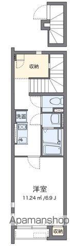 クレイノ大矢知Ⅱ(1K/2階)の間取り写真