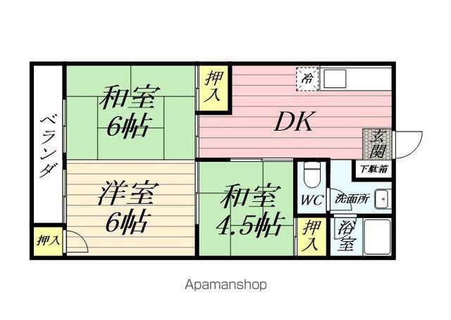 ナカシマビル(3DK/3階)の間取り写真