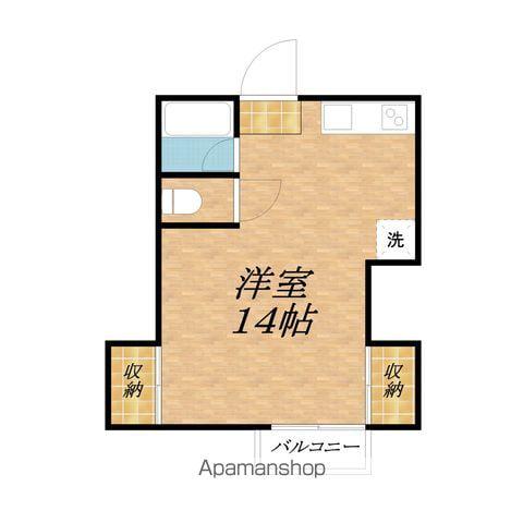 ハイツシリウス(ワンルーム/1階)の間取り写真