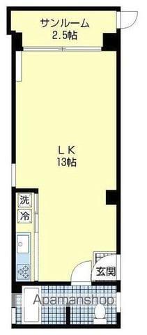 アスコット上原(ワンルーム/1階)の間取り写真