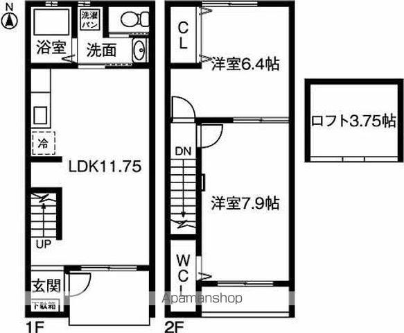 YAYUKA(2LDK)の間取り写真