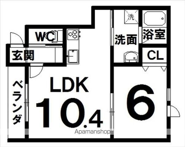 プレジール1(1LDK/2階)の間取り写真