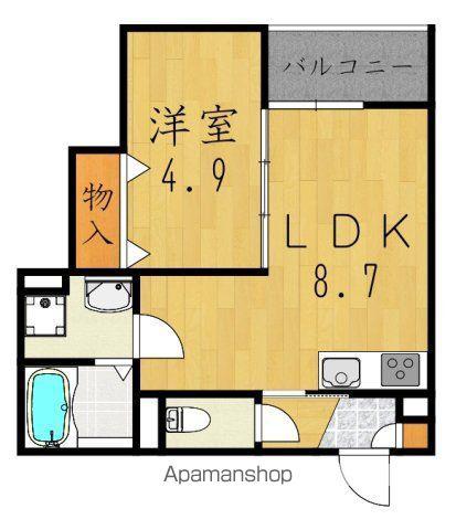 クレアール五位堂(1LDK/3階)の間取り写真