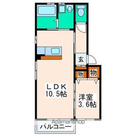 ボヌール(1LDK/1階)の間取り写真
