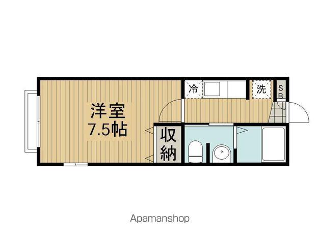 メゾン・ド・ヴェール(1K/2階)の間取り写真