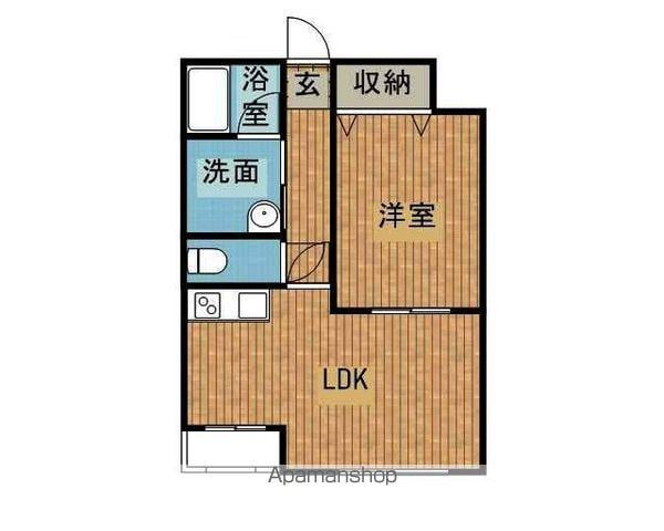 パラスプラザ96(1LDK/1階)の間取り写真