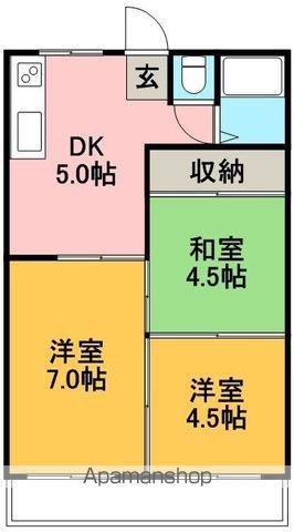 アビタシオン長野(3DK/3階)の間取り写真