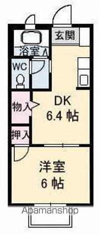 フォブール高崎(1DK/1階)の間取り写真