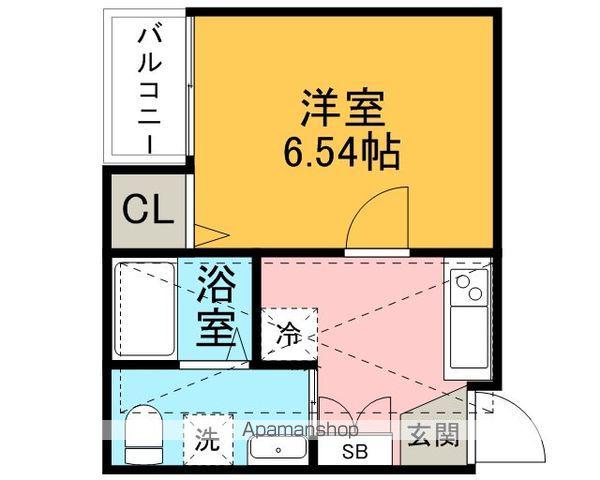 キャンサー(1K/2階)の間取り写真