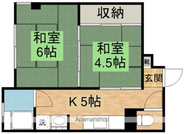 英第二マンション(2K/3階)の間取り写真