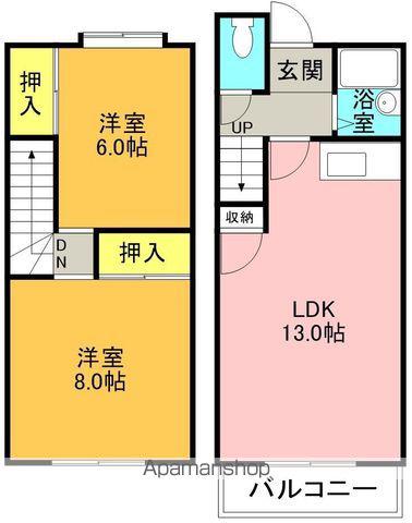 クレアメゾン(2LDK/1階)の間取り写真