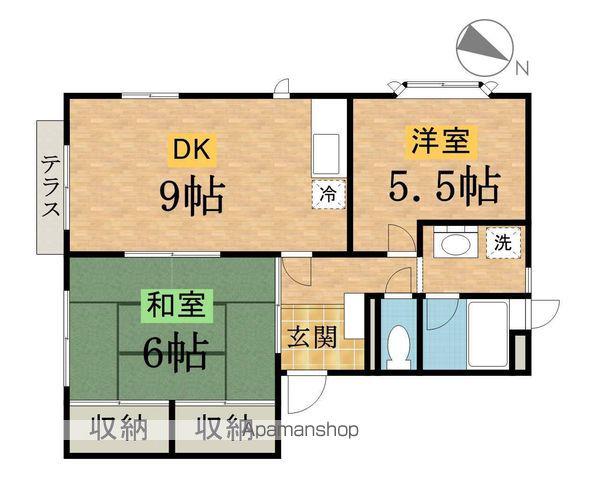 カサベルデ(2DK/1階)の間取り写真
