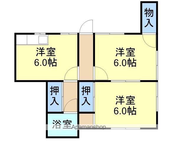 錦江荘(2DK/2階)の間取り写真