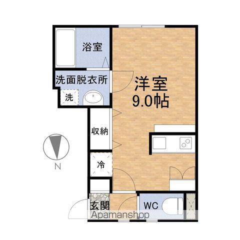 コレスポンド大野(ワンルーム/2階)の間取り写真
