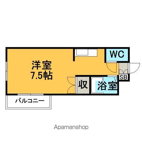 ユンゲルハイム原田(ワンルーム/1階)の間取り写真