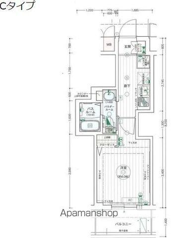 エステムコート名古屋泉プラチナムゲート(1K/7階)の間取り写真