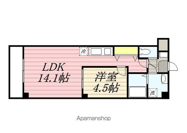 PRIME HILLS 千葉シティ(1LDK/6階)の間取り写真